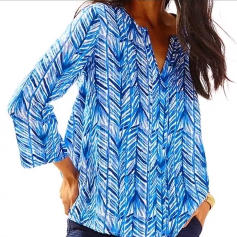 Lilly Pulitzer Nalani Tunic Lapis Blue Medium